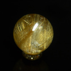 イチオシ 現品一点物 1粒売り レインボーゴールドルチル クォーツ 虹入り金針水晶 １４ミリ ＳＰＲ１１ ハンドメイド 9枚目の画像