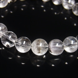 【動画あり】白銀の輝き 現品一点物 プラチナルチルブレスレット 白金水晶 数珠 １０ミリ ２６ｇ ＧＰｒ７ 経営者に人気 6枚目の画像