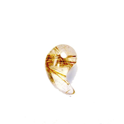 【ルチルの輝きがすごい】 現品一点物 ゴールドタイチンルチル 勾玉 Ｍｒ６３ 金針水晶 お守り 不思議な力 天然石パワー 5枚目の画像