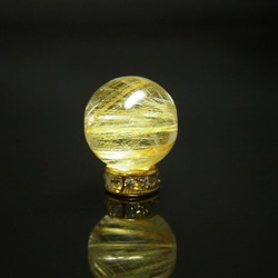 【写真現品一点物】　オススメ　ゴールドルチルクォーツ（金針水晶）　１０ミリ　ＫＹＧ７ 1枚目の画像
