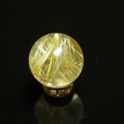 【写真現品一点物】　オススメ　ゴールドルチルクォーツ（金針水晶）　１０ミリ　ＫＹＧ７ 3枚目の画像