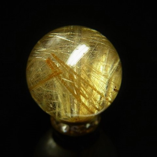 写真現品一点物】 極上ゴールドルチルクォーツ（金針水晶）14ミリ