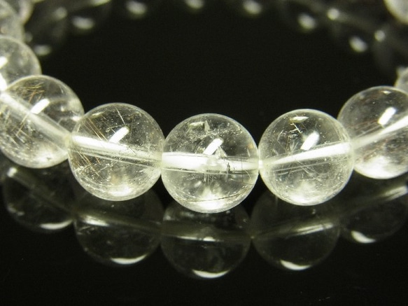 【現品一点物お試し価格】　シルバールチルブレスレット　銀針水晶数珠　１０ミリ　２８ｇ　Ｓｉｒ９　最強金運　開運招来 5枚目の画像