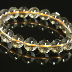 透き通るような透明感◎！ゴールドルチルクォーツブレスレット　金針水晶数珠　１０ｍｍ玉　２７ｇ　お試し現品価格　ＲＺ２８ 6枚目の画像