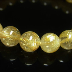 現品一点物 ゴールドルチル ブレスレット 金針水晶数珠 １０ミリ ３０ｇ ＰKR４ 最強ストーン ルチル ギフト 贈り物 3枚目の画像