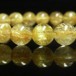 現品一点物 ゴールドルチル ブレスレット 金針水晶数珠 １０ミリ ３０ｇ ＰKR４ 最強ストーン ルチル ギフト 贈り物 5枚目の画像