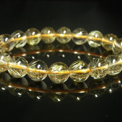 現品一点物 スモーキーゴールドルチル ブレスレット 金針水晶数珠 １０ミリ ２９ｇ ＳＧＲ４ 最強金運パワーストーン 2枚目の画像