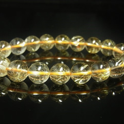 現品一点物 スモーキーゴールドルチル ブレスレット 金針水晶数珠 １０ミリ ２９ｇ ＳＧＲ４ 最強金運パワーストーン 5枚目の画像
