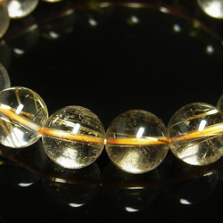イチオシ 現品一点物 スモーキーゴールドルチル ブレスレット 金針水晶数珠 １２－１３ミリ ４８ｇ ＳＧＲ９ 最強数珠 2枚目の画像