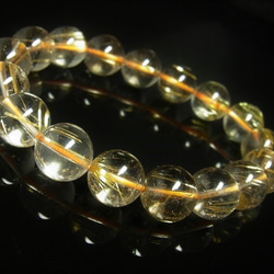 イチオシ 現品一点物 スモーキーゴールドルチル ブレスレット 金針水晶数珠 １２－１３ミリ ４８ｇ ＳＧＲ９ 最強数珠 4枚目の画像