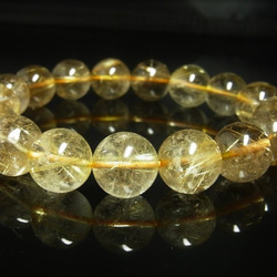 お試し価格 一点物 ゴールド タイチンルチル ブレスレット 金針水晶 天然石 数珠 １４ミリ Ｒ５４ シラー 虹 4枚目の画像