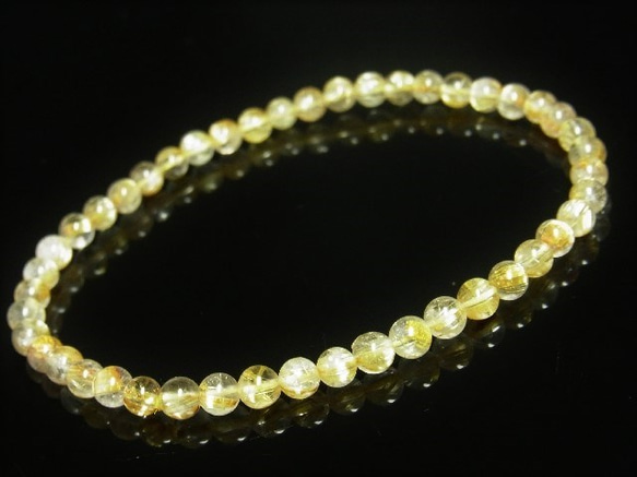 現品一点物 タイチンルチル ブレスレット 金針水晶数珠 ４－５ミリ ６ｇ ＰＴＲ３２ 特選 最強金運 数珠 10枚目の画像