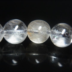 イチオシ 現品一点物 プラチナルチル ブレスレット 白金水晶 数珠 ９－１０ミリ ２４ｇ Ｐｒ４７ シラー レインボー 3枚目の画像