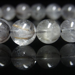 現品一点物 プラチナルチル ブレスレット 白金水晶 数珠 １０mm ３０ｇ Ｐｒ５０ クォーツ ルチル メンズ 3枚目の画像