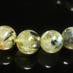 お試し価格 現品一点物　太陽放射タイチンルチル ブレスレット 金針水晶 天然石 数珠 １１－１２ミリ ＯＴＨＲ３１ 10枚目の画像