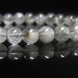 お勧め 現品一点物 プラチナルチル ブレスレット 白金水晶 数珠 ７ミリ １５ｇ Ｐｒ５２ シラー 虹入水晶 クォーツ 9枚目の画像