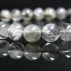 イチオシ 現品一点物 プラチナルチル ブレスレット 白金水晶 数珠 ７ミリ １５ｇ Ｐｒ５５ シラー 虹入水晶 5枚目の画像