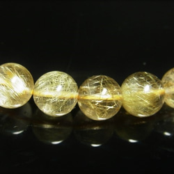 現品一点物 スモーキークォーツイン ゴールドルチル ブレスレット 金針水晶数珠 ９ミリ ２６ｇ ＳＧＲ１３ 最強金運 4枚目の画像