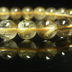現品一点物 スモーキークォーツイン ゴールドルチル ブレスレット 金針水晶数珠 ９ミリ ２６ｇ ＳＧＲ１３ 最強金運 7枚目の画像