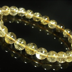 現品一点物 スモーキークォーツイン ゴールドルチル ブレスレット 金針水晶数珠 ９ミリ ２６ｇ ＳＧＲ１３ 最強金運 8枚目の画像