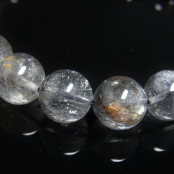 レア 現品一点物 ブラックプラチナルチル ブレスレット 白金水晶 数珠 １０－１１ミリ ３３ｇ Ｐｒ５９ 珍しい 8枚目の画像