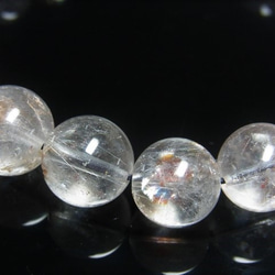 希少 レア 現品一点物 プラチナルチル オーロラ レインボークォーツ ブレスレット １２ミリ 白金水晶 天然石 数珠 4枚目の画像