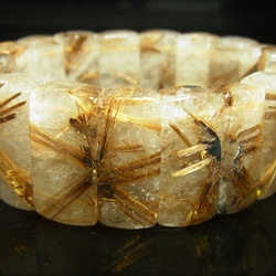 イチオシ 現品一点物 太陽放射タイガータイチンルチル バングル 虎目金針水晶 ２７－２８ミリ 数珠 Ｔｉｒｂ３ １２５ｇ 7枚目の画像