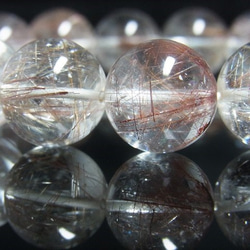 お勧め 現品一点物 シルバーレッドルチル ブレスレット １５ミリ ＰＳｉｒ１３ ７７ｇ 銀針水晶 珍しい シラー 2枚目の画像