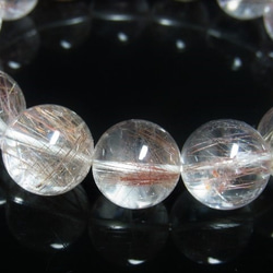 お勧め 現品一点物 シルバーレッドルチル ブレスレット １５ミリ ＰＳｉｒ１３ ７７ｇ 銀針水晶 珍しい シラー 8枚目の画像