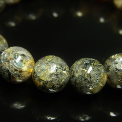 イチオシ 現品一点物 太陽放射ルチル ブレスレット 金針水晶数珠 １１－１２ミリ ４３ｇ ＴＨＲ２２ ヘマタイト 10枚目の画像