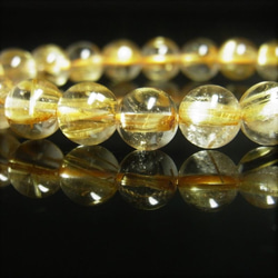 イチオシ 現品一点物 タイチンルチル ブレスレット 金針水晶 数珠 ８ミリ １９ｇ ＰＴＲ３４ 最強金運 開運 2枚目の画像
