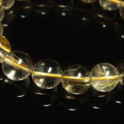 透明度重視 現品一点物 ゴールドルチル ブレスレット 金針水晶 １１－１２ミリ ４４ｇ ＧＫＲ１５ 最強金運 パワースト 9枚目の画像