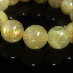 お勧め 現品一点物 ゴールド ルチル ブレスレット １６mm ８５ｇ Ｒ６５ 金針水晶 天然石 数珠 最強金運 開運招来 2枚目の画像