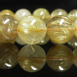 お試し価格 現品一点物 ゴールド ルチル ブレスレット １５mm ７５ｇ Ｒ６９ 金針水晶 天然石 数珠 最強金運 開運 3枚目の画像