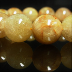 お勧め 現品一点物 ゴールド ルチル ブレスレット 金針水晶 天然石 数珠 １５－１６ミリ ７４ｇ Ｒ７１ 最強金運 4枚目の画像