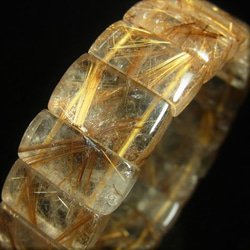 イチオシ 現品一点物 タイガールチル クォーツ バングル 透明感抜群 虎目金針水晶 ２０－２２ミリ 数珠 Ｔｉｒｂ６ 2枚目の画像