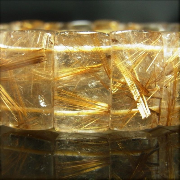イチオシ 現品一点物 タイガールチル クォーツ バングル 透明感抜群 虎目金針水晶 ２０－２２ミリ 数珠 Ｔｉｒｂ６ 5枚目の画像