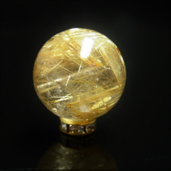 オススメ 現品一粒売り 極上 タイチンルチル 金針水晶 １６ミリ ＫＹＴ６０ ハンドメイド クォーツ 水晶 天然石 3枚目の画像