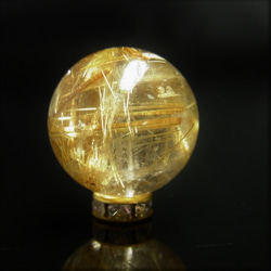 オススメ 現品一粒売り 極上 タイチンルチル 金針水晶 １６ミリ ＫＹＴ６０ ハンドメイド クォーツ 水晶 天然石 4枚目の画像