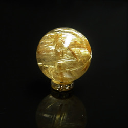 オススメ 現品一粒売り 極上 タイチンルチル 金針水晶 １６ミリ ＫＹＴ６０ ハンドメイド クォーツ 水晶 天然石 8枚目の画像