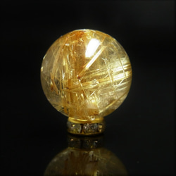 オススメ 現品一粒売り 極上 タイチンルチル 金針水晶 １６ミリ ＫＹＴ６０ ハンドメイド クォーツ 水晶 天然石 10枚目の画像