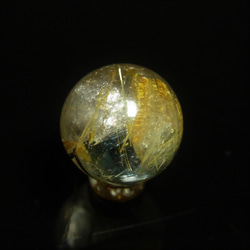 現品一点物 1粒売り 太陽放射タイチンルチル 金針水晶 １２ミリ ＫＨ１２ ヘマタイト ルチル最強の天然石 ハンドメイド 2枚目の画像