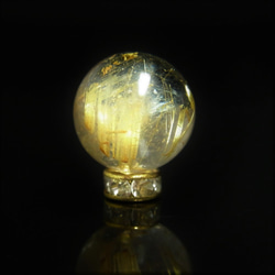 現品一点物 1粒売り 太陽放射タイチンルチル 金針水晶 １２ミリ ＫＨ１２ ヘマタイト ルチル最強の天然石 ハンドメイド 4枚目の画像
