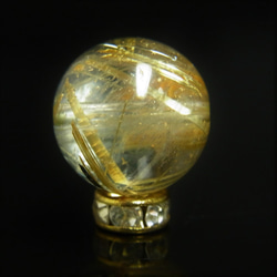 現品一点物 1粒売り 太陽放射タイチンルチル 金針水晶 １２ミリ ＫＨ１２ ヘマタイト ルチル最強の天然石 ハンドメイド 5枚目の画像