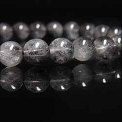 オススメ 現品一点物 ブラックプラチナルチル ブレスレット 白金水晶 数珠 ７－８ミリ １６ｇ Ｐｒ６７ シラー 1枚目の画像