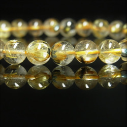 オススメ お試し価格 現品一点物 太陽放射タイチンルチル ブレスレット ７ミリ  金針水晶 天然石 数珠 ＯＴＨＲ４６ 3枚目の画像
