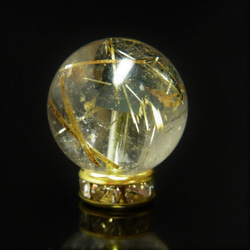 1粒売り 太陽放射ルチル 金針水晶 １３ミリ ＫＨ１３ ヘマタイト ルチル最強の天然石 ハンドメイド クォーツ 水晶 1枚目の画像