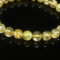 オススメ 現品一点物 太陽放射 ゴールドルチル ブレスレット 金針水晶 数珠 ７ミリ １６ｇ ＰＴＨＲ５ ヘマタイト 5枚目の画像