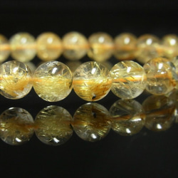 オススメ 現品一点物 太陽放射 ゴールドルチル ブレスレット 金針水晶 数珠 ７ミリ １６ｇ ＰＴＨＲ５ ヘマタイト 6枚目の画像