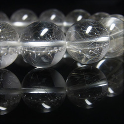 透明感抜群 お試し価格 一点物 シルバールチル ブレスレット 銀針水晶 天然石 数珠 １５－１６ミリ ＯＳｉｒ１９ 開運 3枚目の画像